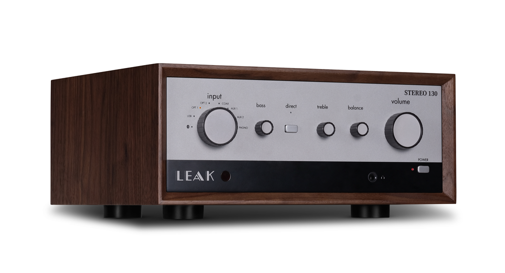 Leak Stereo 130 Walnut angled view