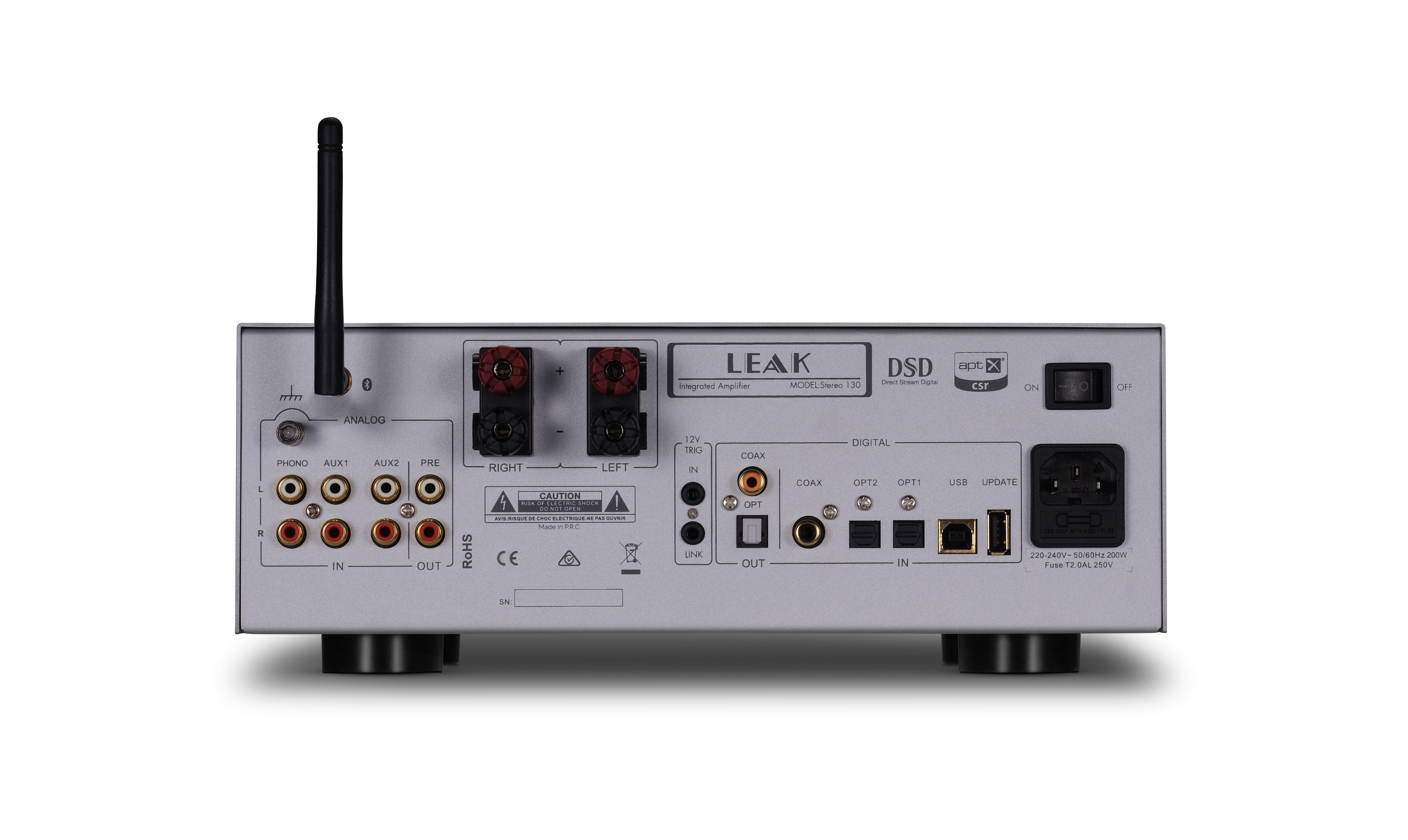 Stereo 130 Integrated Amplifier In Silver – Leak Audio Stereo 130 Integrated Amplifier In Silver – Leak Audio