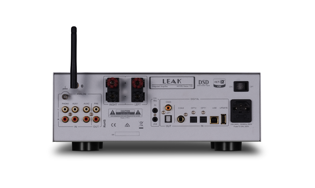 Stereo 130 Integrated Amplifier In Silver – Leak Audio Stereo 130 Integrated Amplifier In Silver – Leak Audio